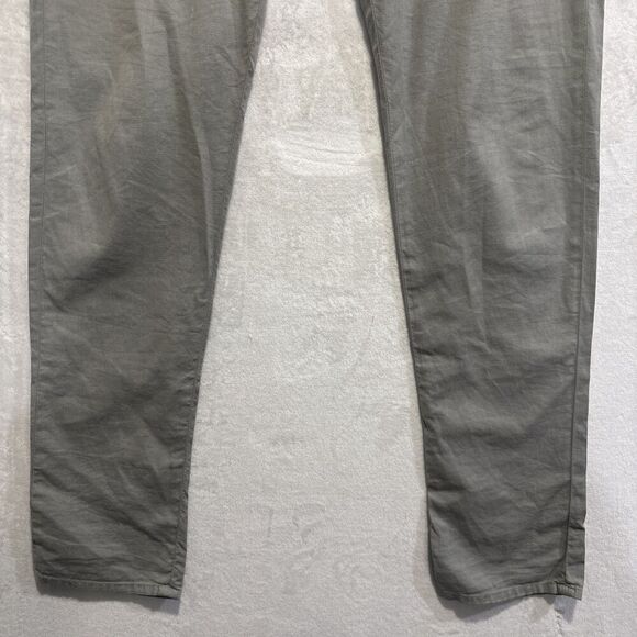 Zanella Linen Blend The Noah Grey Static Plaid Flat Front Stretch Pants Size 36 - Picture 8 of 16